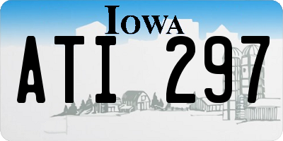 IA license plate ATI297