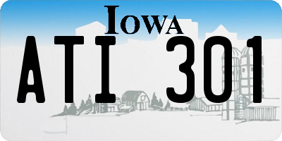 IA license plate ATI301