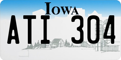 IA license plate ATI304