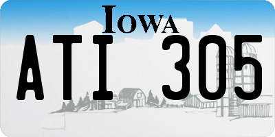 IA license plate ATI305