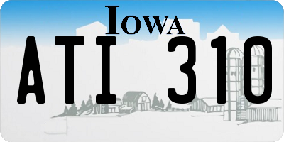 IA license plate ATI310