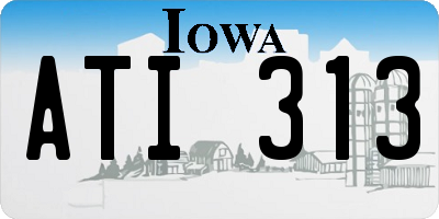 IA license plate ATI313