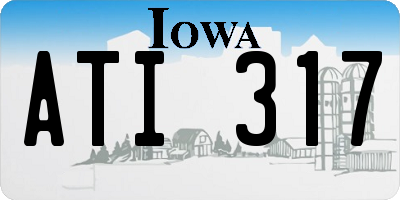 IA license plate ATI317