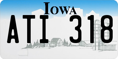 IA license plate ATI318