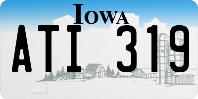 IA license plate ATI319