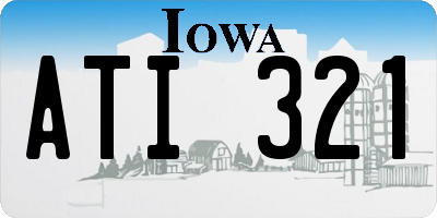 IA license plate ATI321