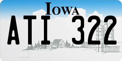 IA license plate ATI322
