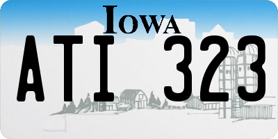 IA license plate ATI323