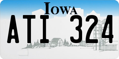 IA license plate ATI324