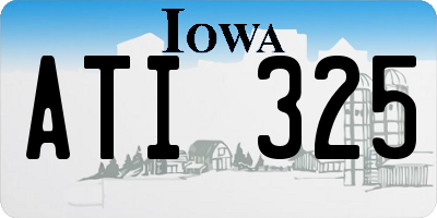 IA license plate ATI325