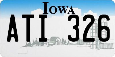 IA license plate ATI326