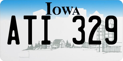 IA license plate ATI329