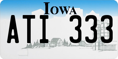IA license plate ATI333