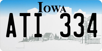 IA license plate ATI334