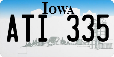 IA license plate ATI335