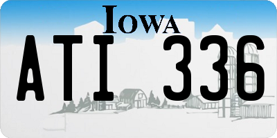 IA license plate ATI336