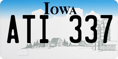 IA license plate ATI337