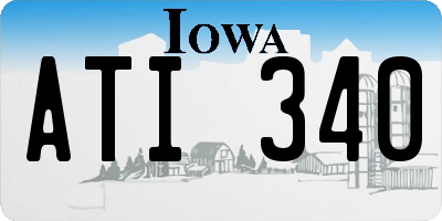 IA license plate ATI340