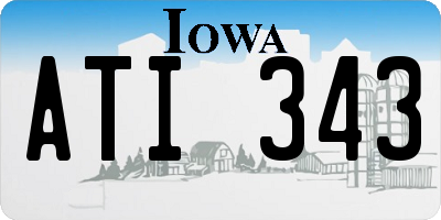 IA license plate ATI343