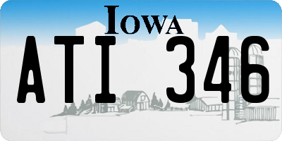 IA license plate ATI346