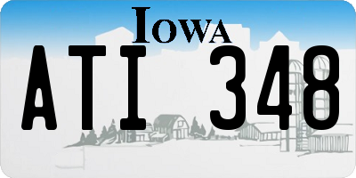IA license plate ATI348