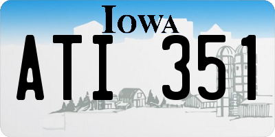 IA license plate ATI351