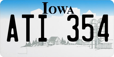 IA license plate ATI354