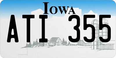 IA license plate ATI355