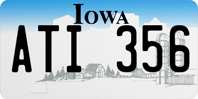 IA license plate ATI356