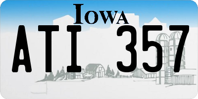 IA license plate ATI357
