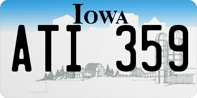 IA license plate ATI359