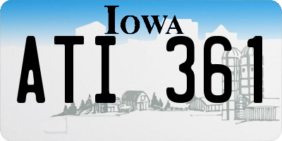 IA license plate ATI361