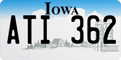 IA license plate ATI362