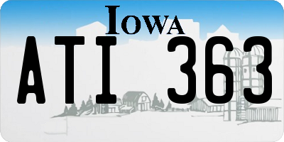 IA license plate ATI363