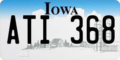IA license plate ATI368