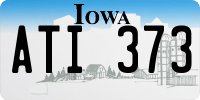 IA license plate ATI373