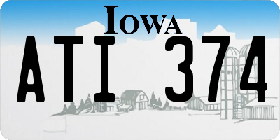 IA license plate ATI374