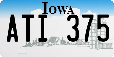 IA license plate ATI375