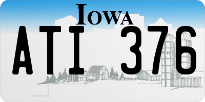 IA license plate ATI376