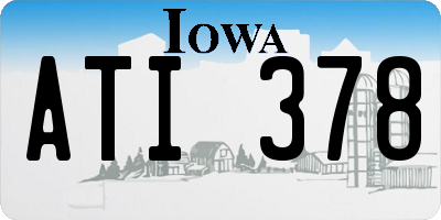 IA license plate ATI378