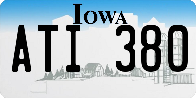 IA license plate ATI380