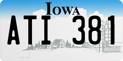 IA license plate ATI381