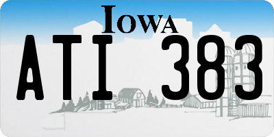 IA license plate ATI383
