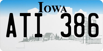 IA license plate ATI386