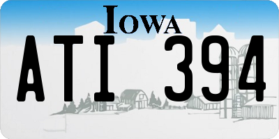 IA license plate ATI394