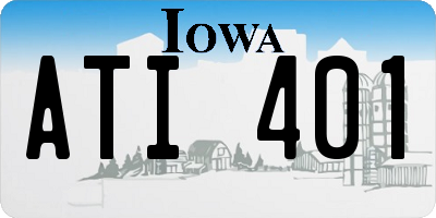 IA license plate ATI401