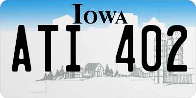 IA license plate ATI402