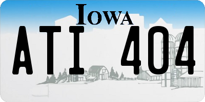 IA license plate ATI404