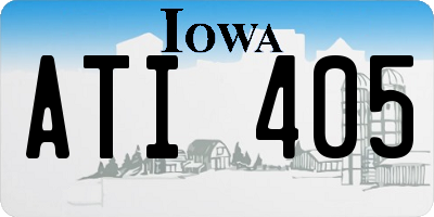 IA license plate ATI405