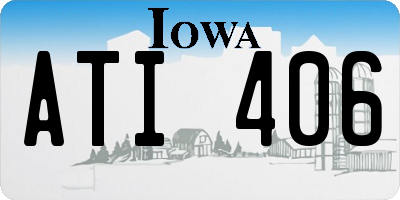 IA license plate ATI406
